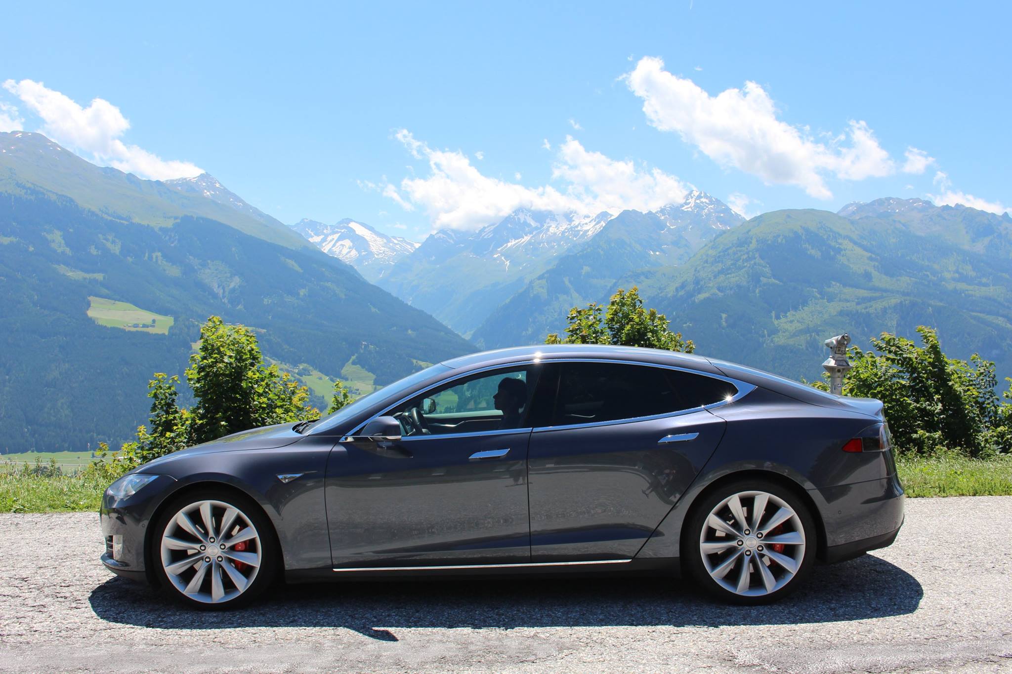 Nice view on a mountain road in Austria